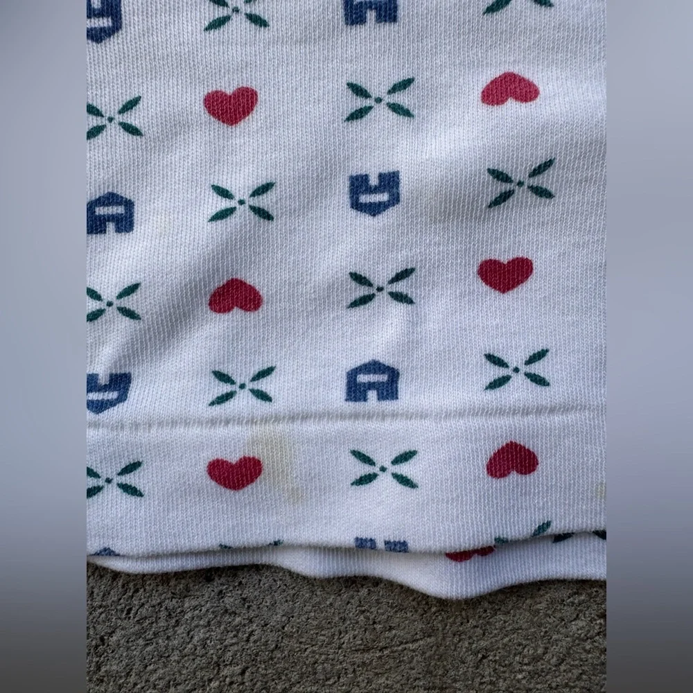 Vintage Eddie Bauer Size M White Turtleneck with Red and Blue cottagecore - Picture 3 of 8